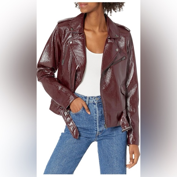 Parker Jackets & Blazers - PARKER woman’s burgundy moto jacket NWOT worn once to try on size M